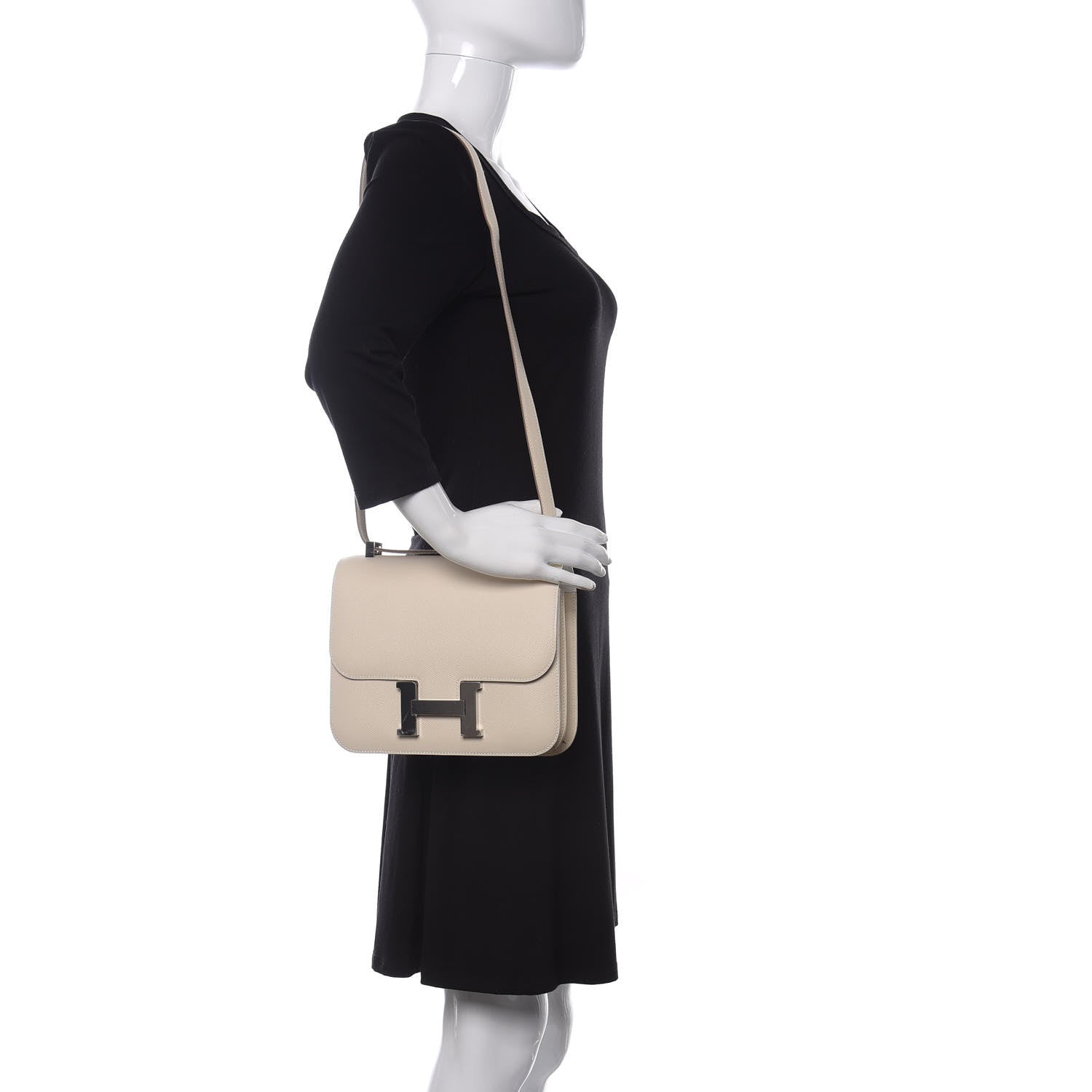 Hermes Epsom Constance 24 Craie 2 of 10