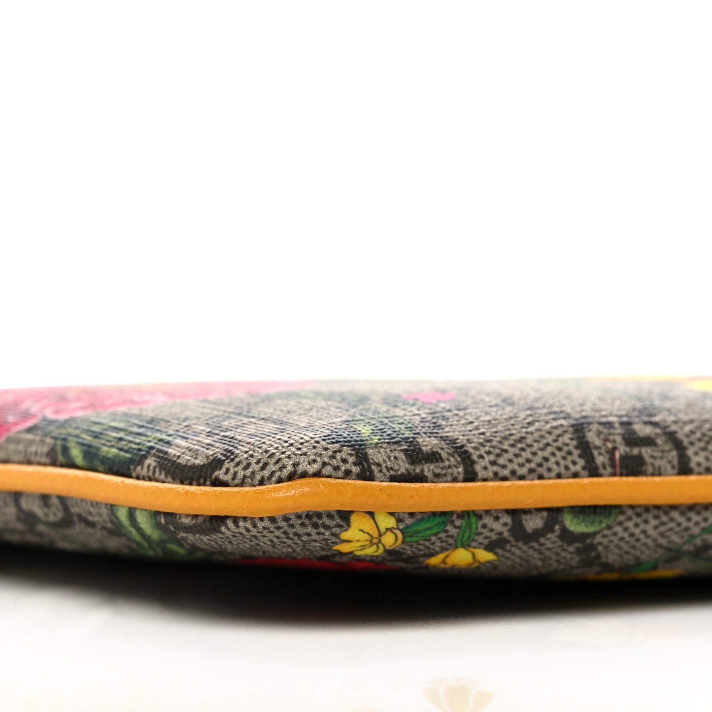 GG Supreme Monogram Flora Large Ophidia Pouch Clutch Beige Multicolor Crop
