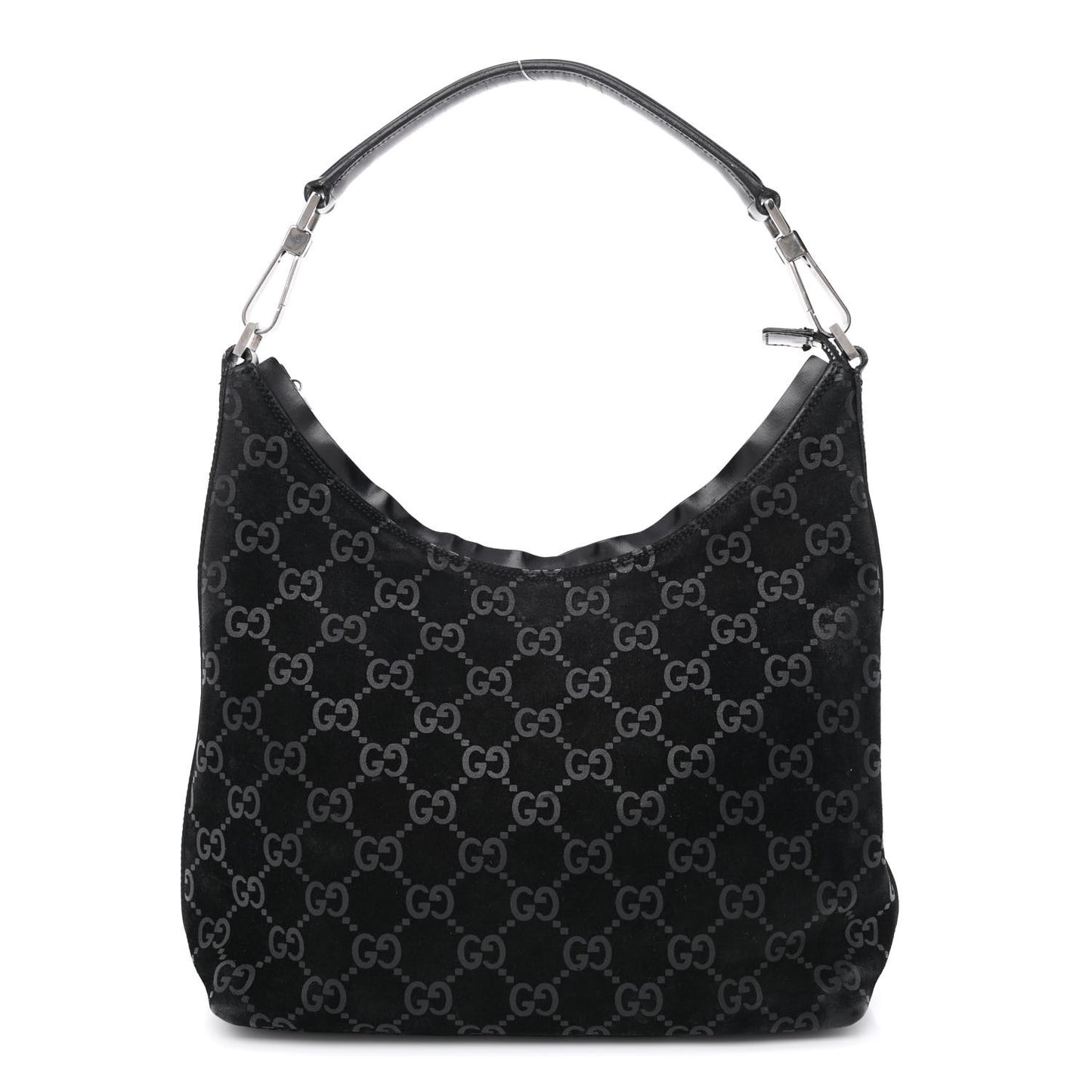 Suede Monogram Hobo Black