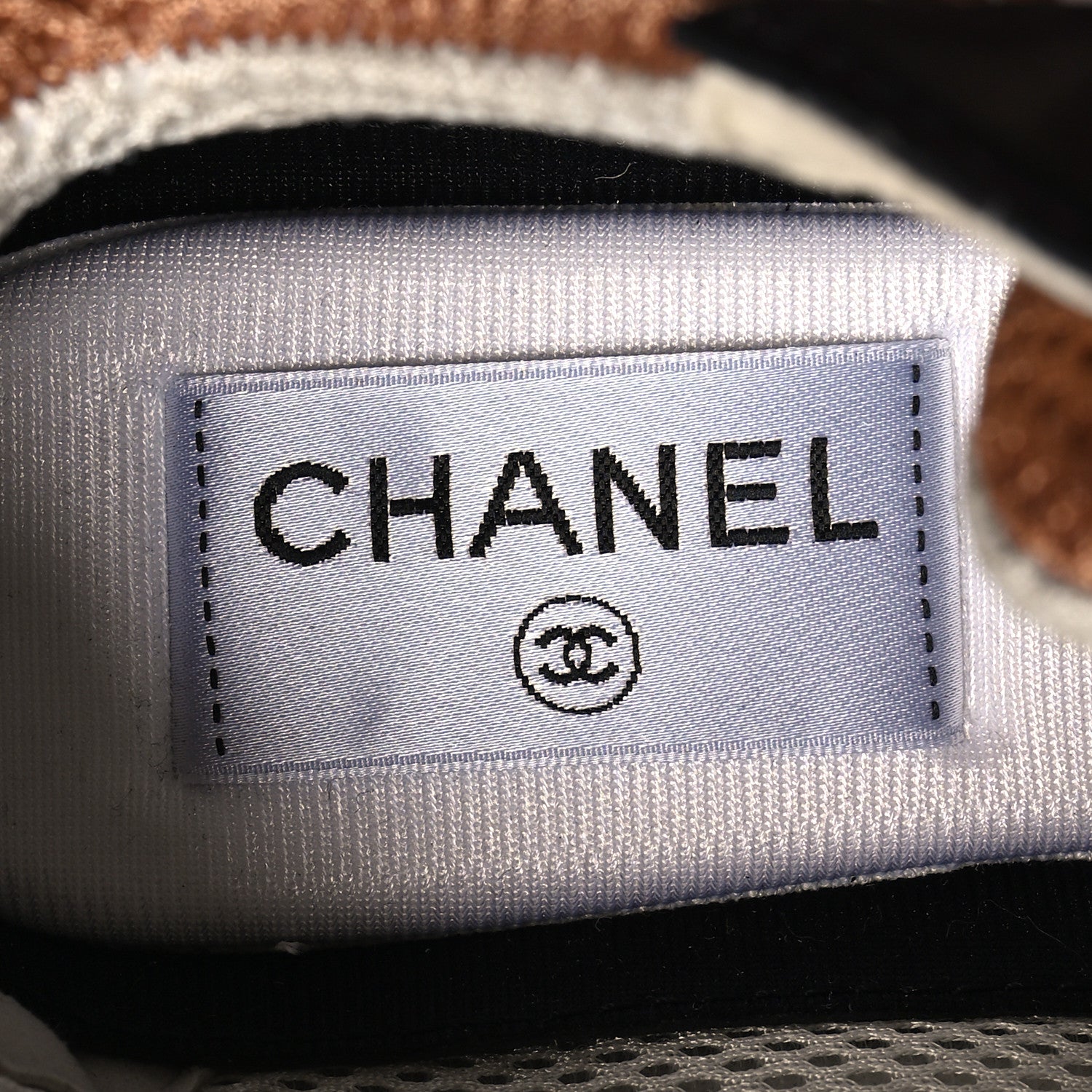 Chanel Fabric Laminated Calfskin Stretch CC Womens Sneakers 36 Brown Dark Grey 8 of 8