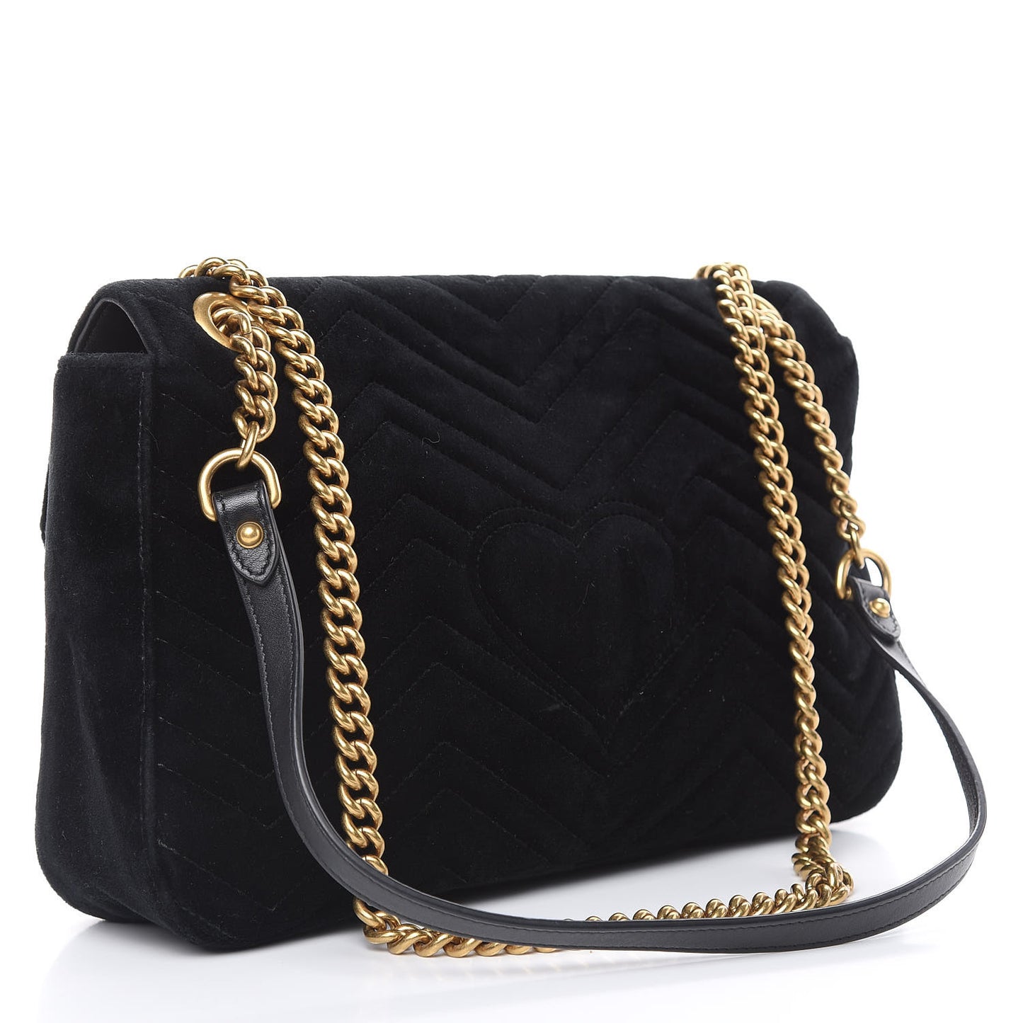 Velvet Matelasse Dragon Embroidered Medium GG Marmont Shoulder Bag Black