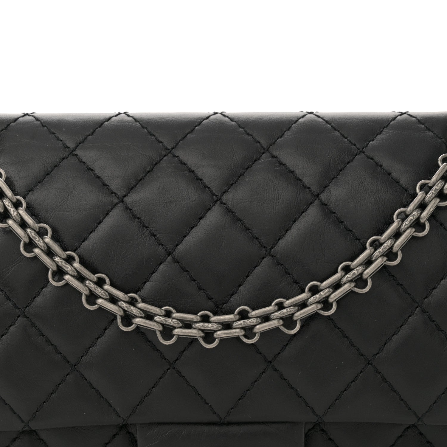 Chanel Aged Calfskin Quilted 2.55 Reissue 225 Flap Black 8 of 11