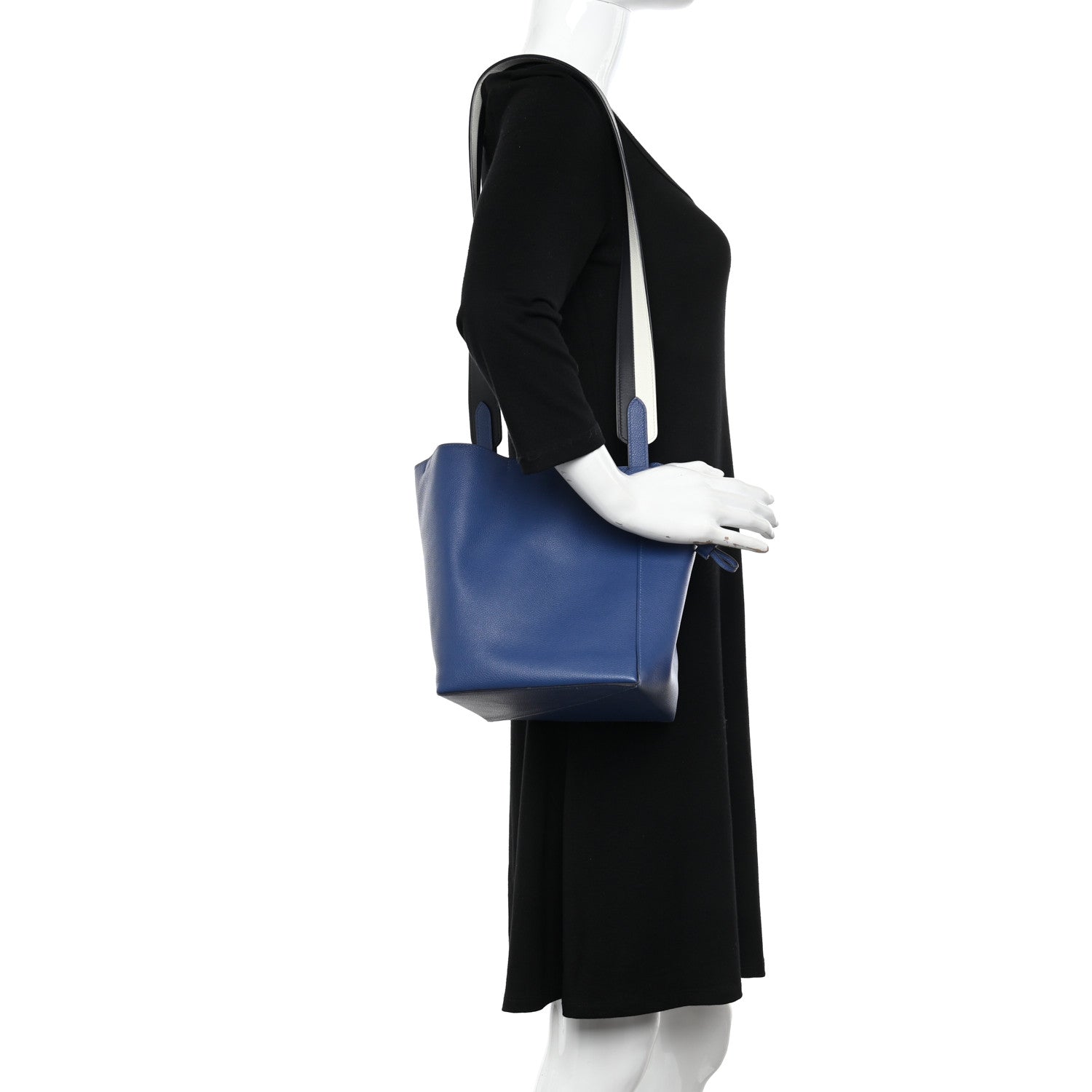 Hermes Evercolor Swift Sac Licol 17 Bleu Brighton White Black 2 of 13
