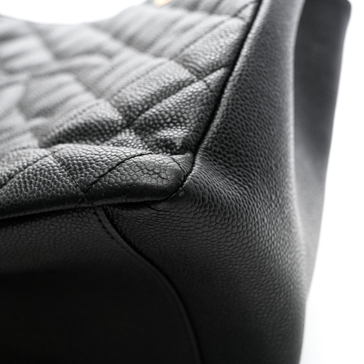 Caviar Quilted Grand Shopping Tote GST Black