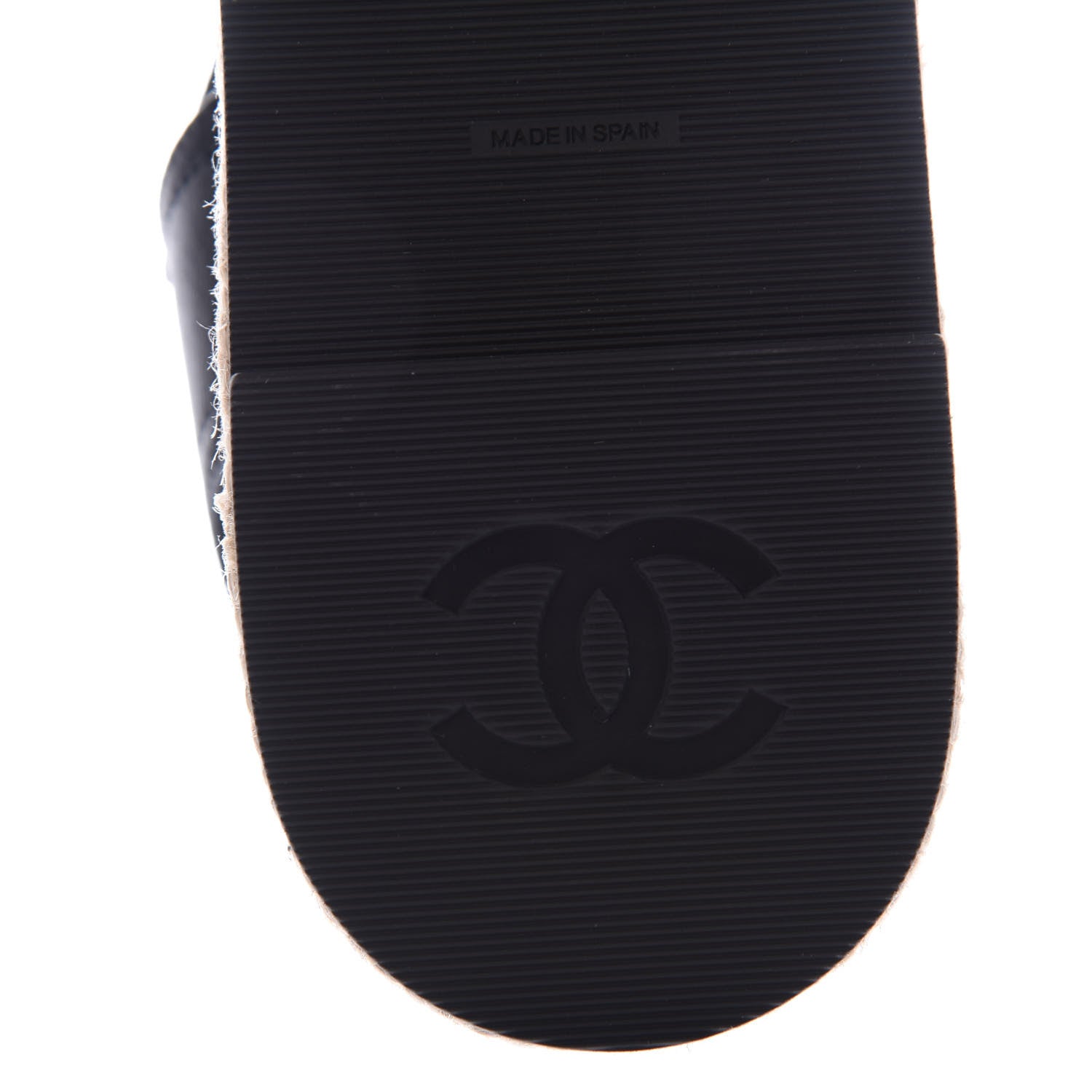 Chanel Lambskin CC Ankle Strap Espadrilles 40 Black 7 of 9