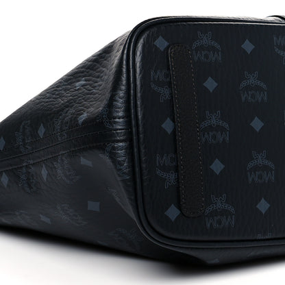 MCM Visetos Medium Reversible Shopping Tote Black 9 of 17