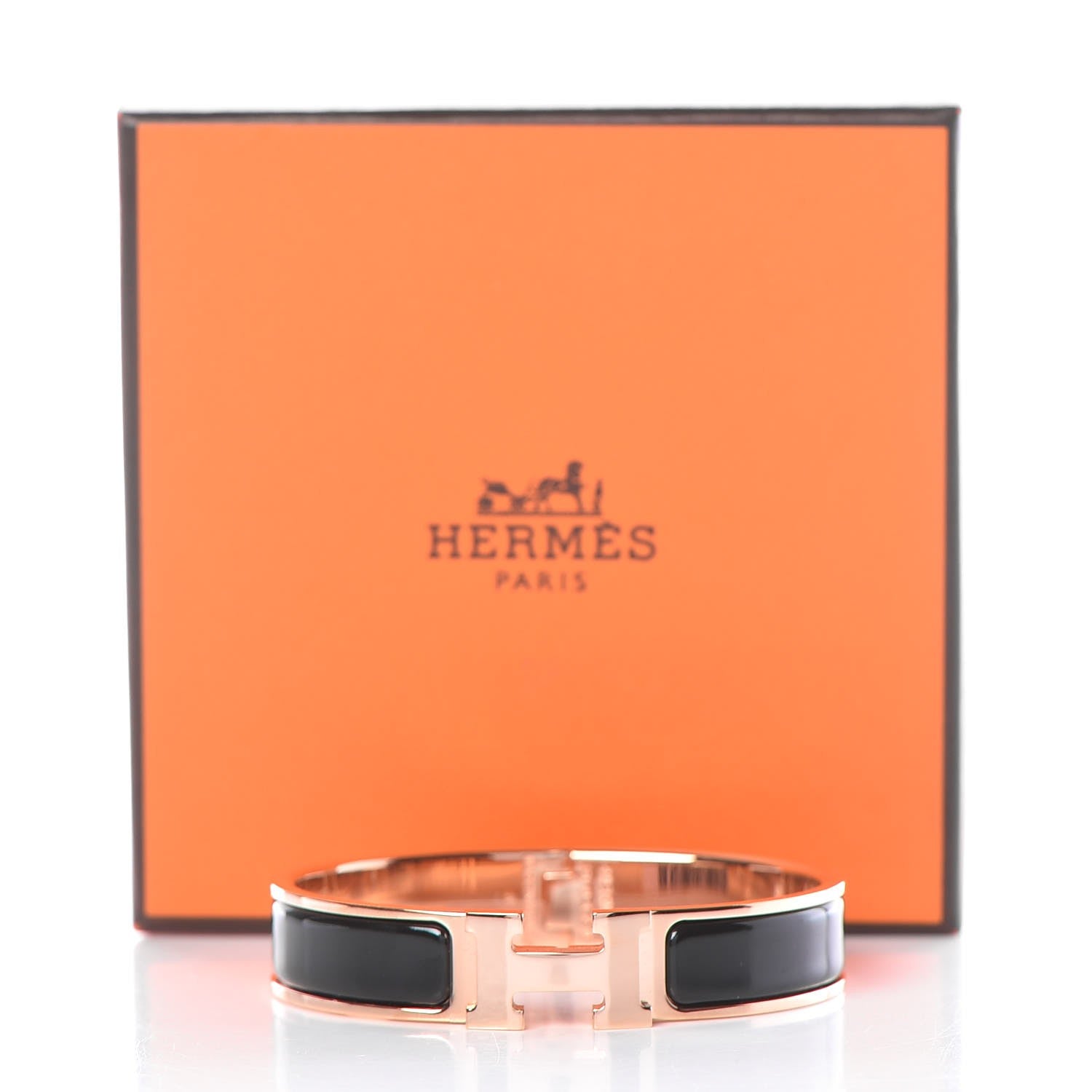 Hermes Enamel Narrow Clic Clac H Bracelet PM Black 5 of 5