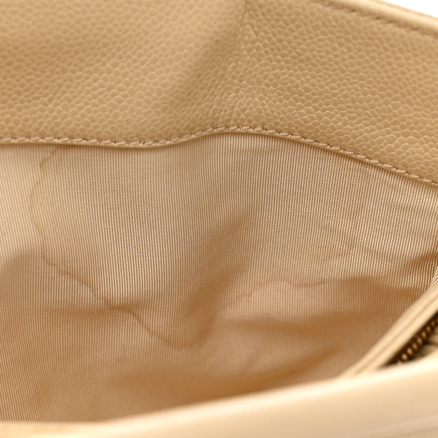 Chanel Caviar Wood Handle Handbag Beige 16 of 16