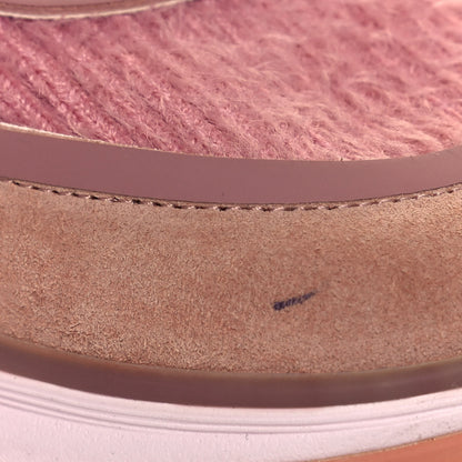 Chanel Suede Calfskin Stretch Fabric CC Sneakers 36.5 Pink 6 of 7