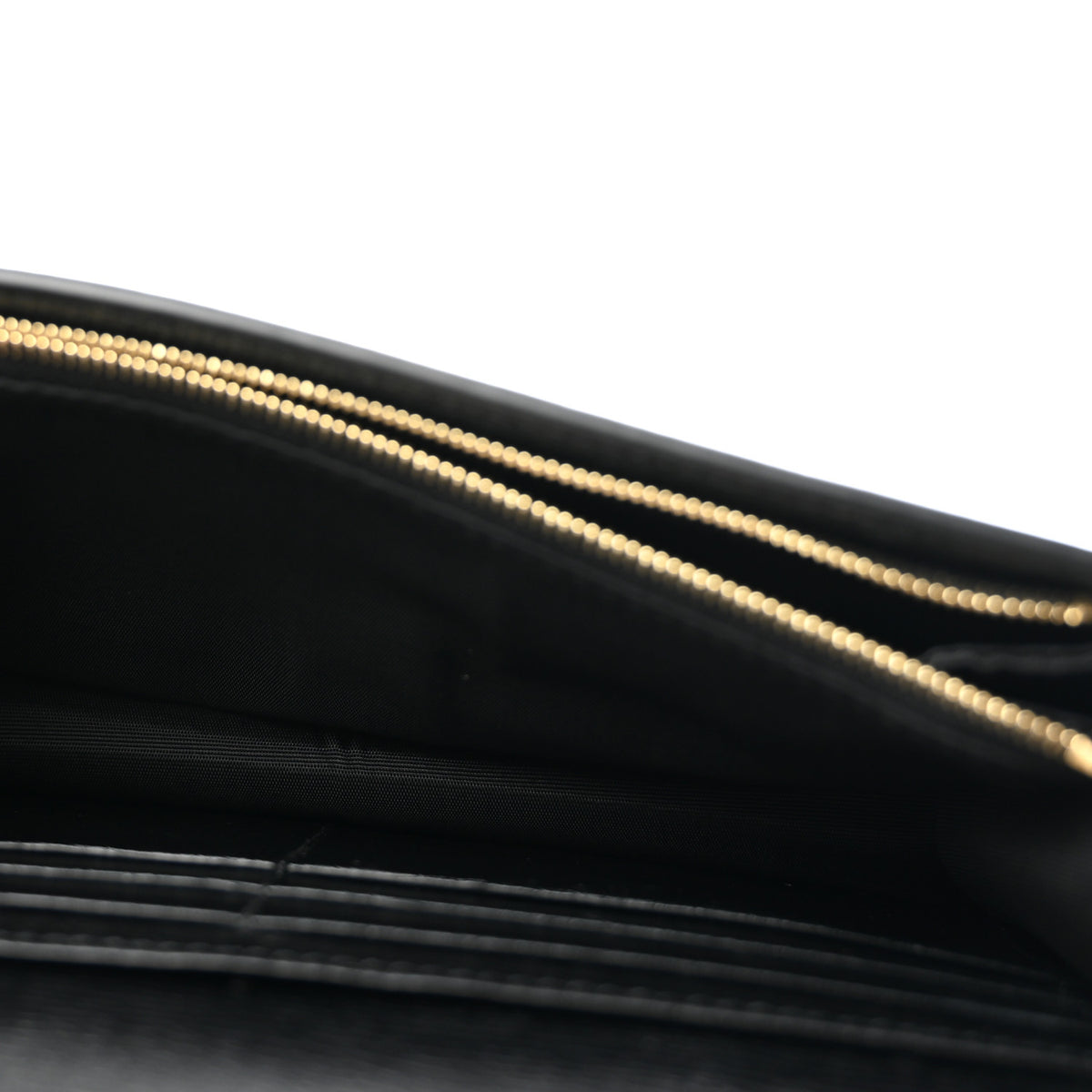 Gucci Textured Calfskin Script Logo Wallet On Chain Black 4 of 10