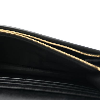 Gucci Textured Calfskin Script Logo Wallet On Chain Black 4 of 10