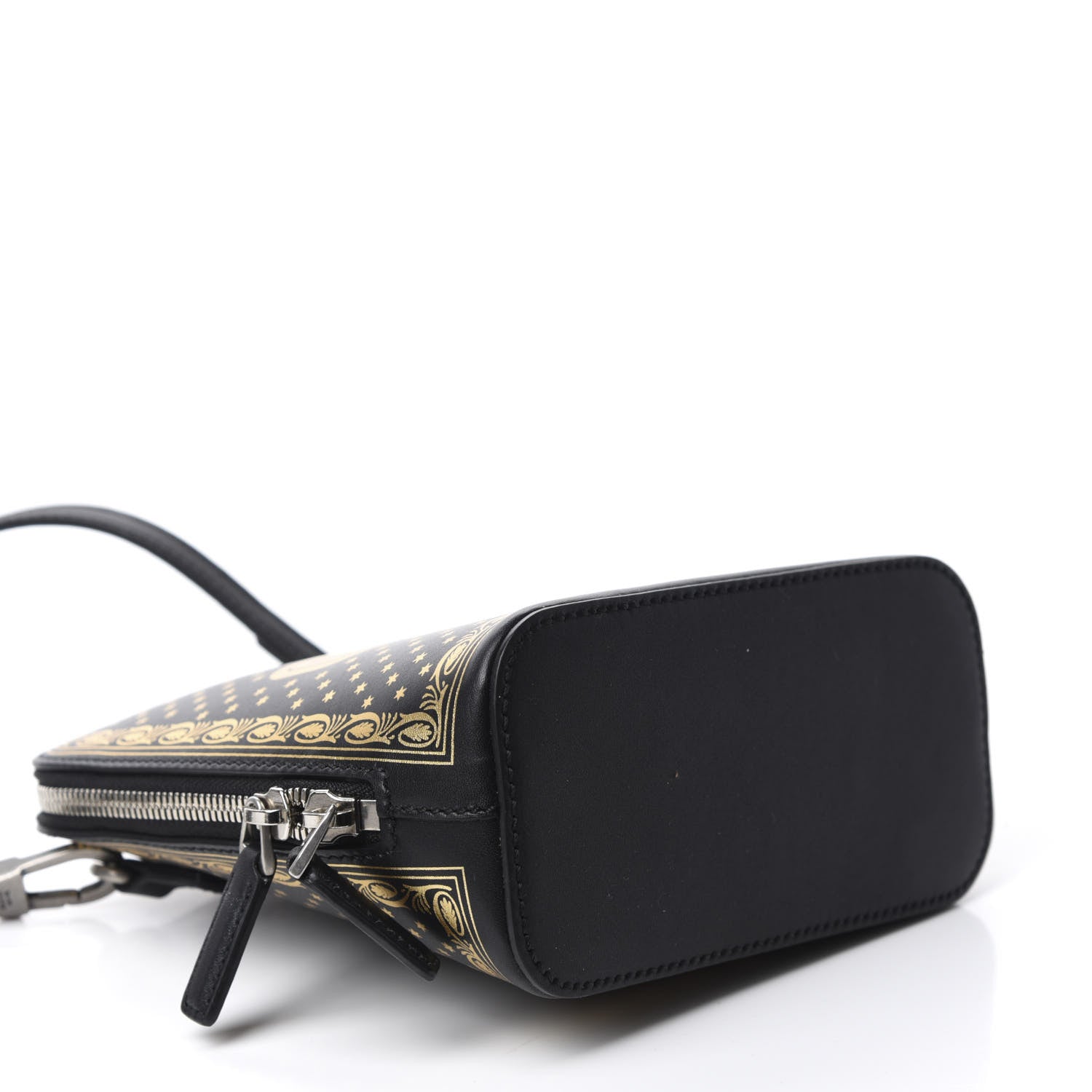 Gucci X SEGA Calfskin GUCCY Stars Mini Dome Shoulder Bag Black Gold 4 of 10
