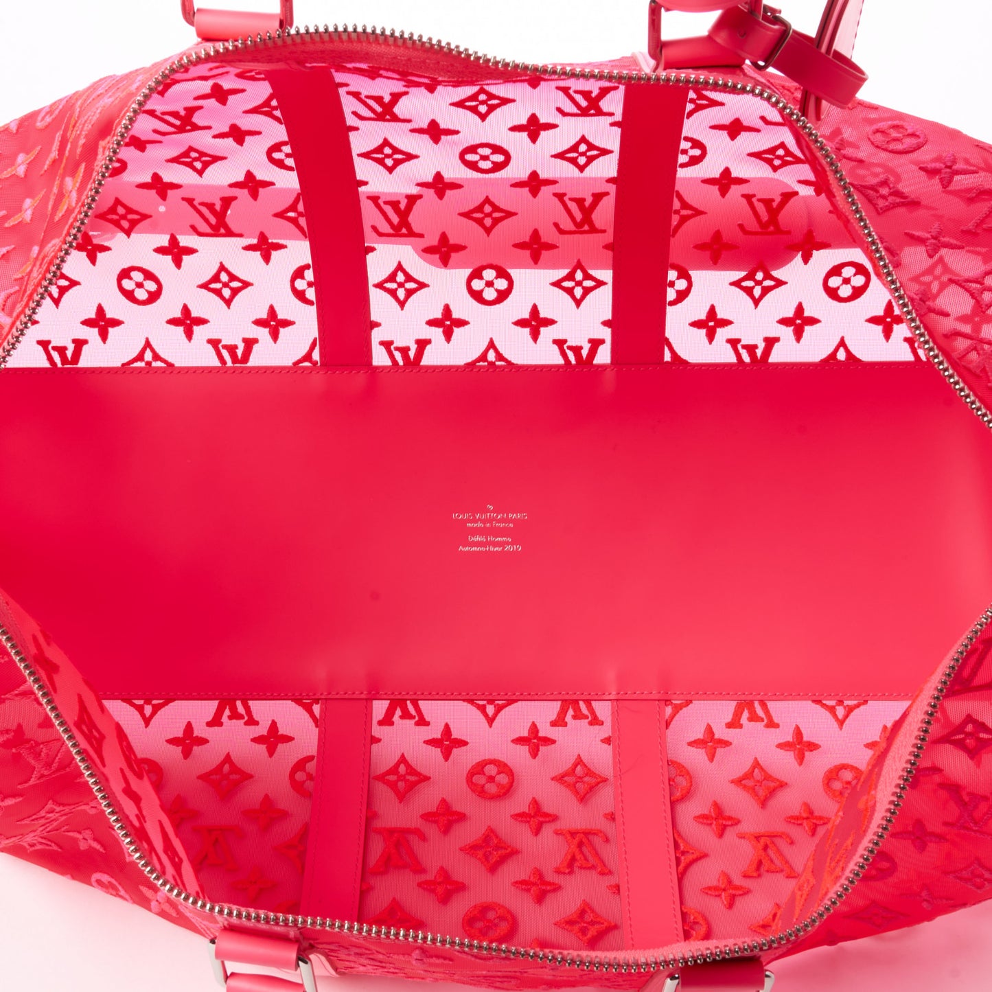 Monogram Fluo See Through Keepall Bandouliere 50 Rose