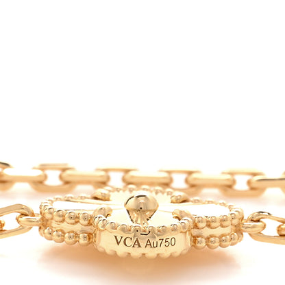 Van Cleef & Arpels 18K Yellow Gold 10 Motifs Guilloche Vintage Alhambra Necklace 4 of 5