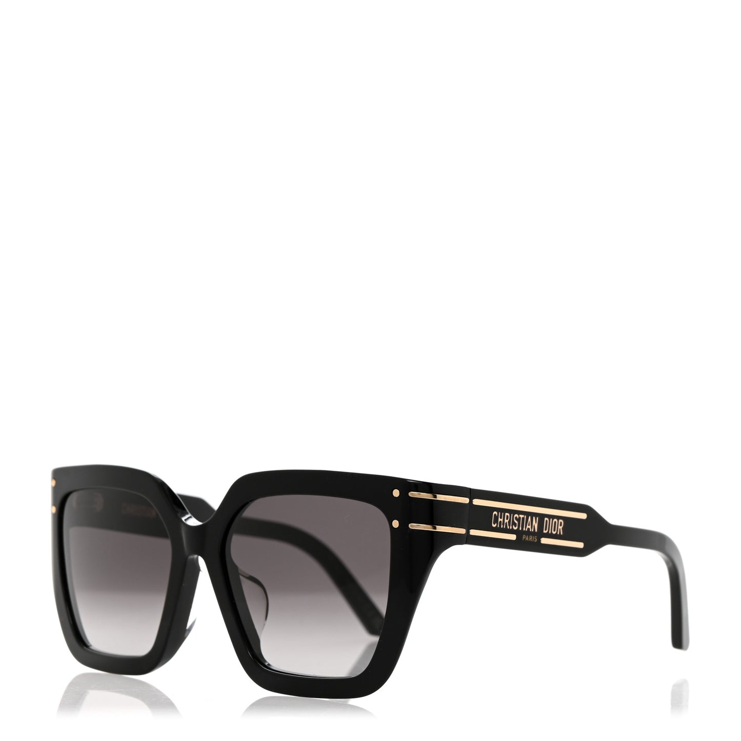 Acetate Diorsignature S10F Square Sunglasses Black