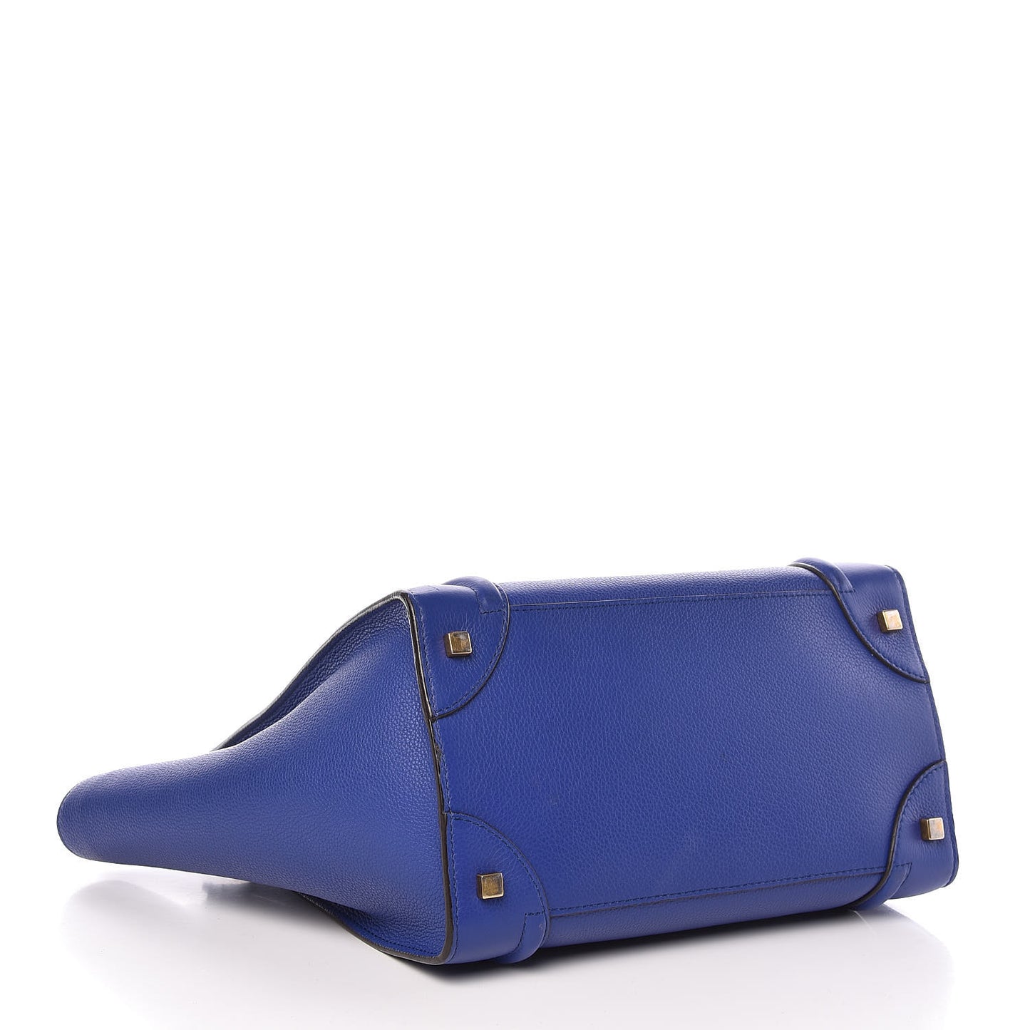 Drummed Calfskin Mini Luggage Indigo