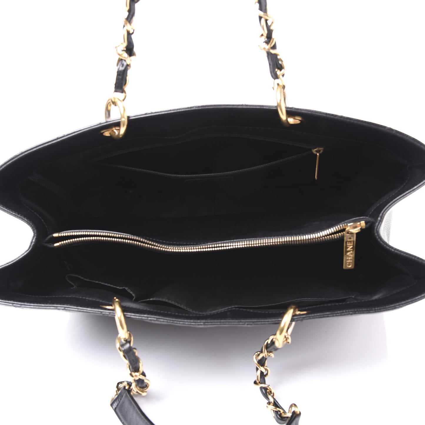 Caviar Quilted XL Grand Shopping Tote GST Black