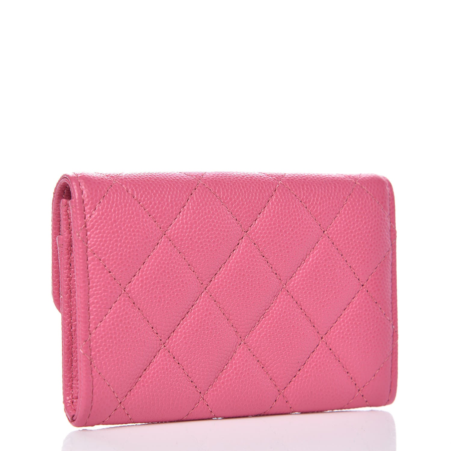 Chanel Caviar Quilted Flap Card Holder Pink 3 of 9