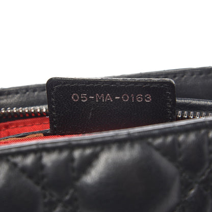 Christian Dior Lambskin Cannage Medium Lady Dior Black 9 of 9