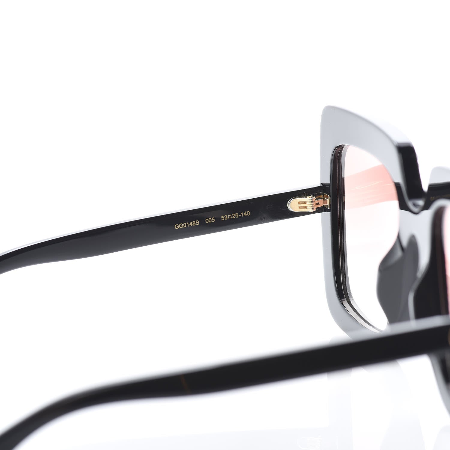 Gucci Acetate Crystal Oversize Sunglasses GG0148S Black 5 of 7