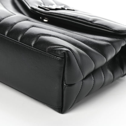 Saint Laurent Calfskin Y Quilted Monogram Small Loulou Chain Satchel Black 9 of 9