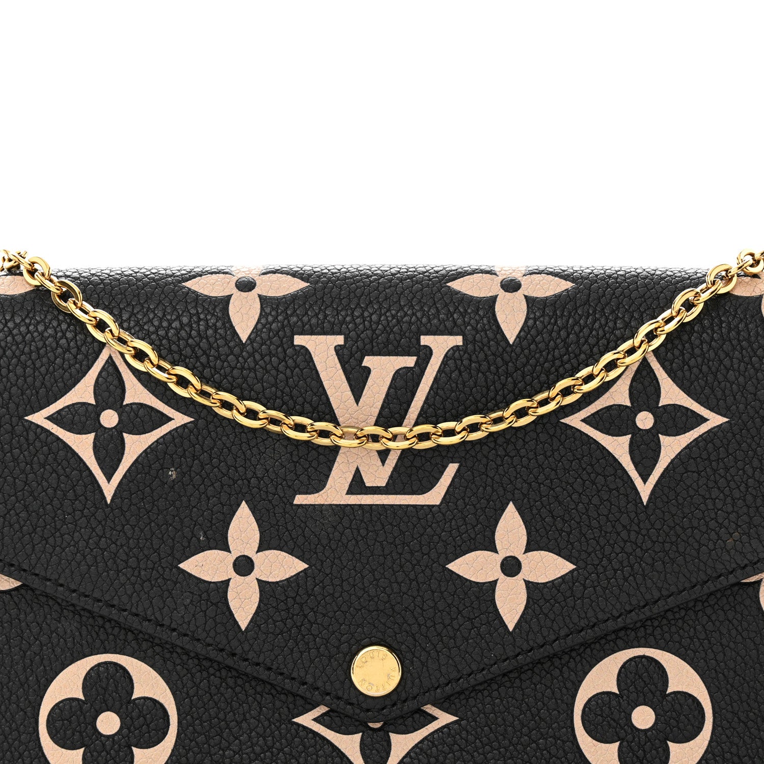 Louis Vuitton Empreinte Monogram Giant Felicie Pochette Black Beige 9 of 15