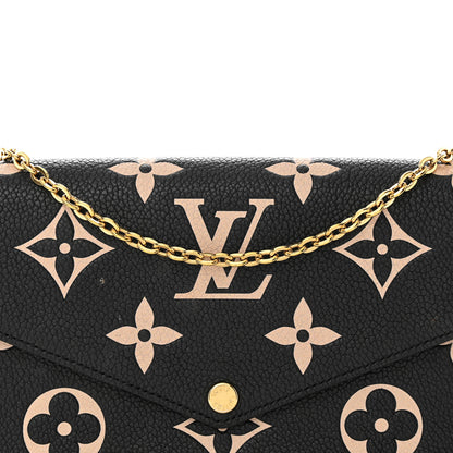Louis Vuitton Empreinte Monogram Giant Felicie Pochette Black Beige 9 of 15