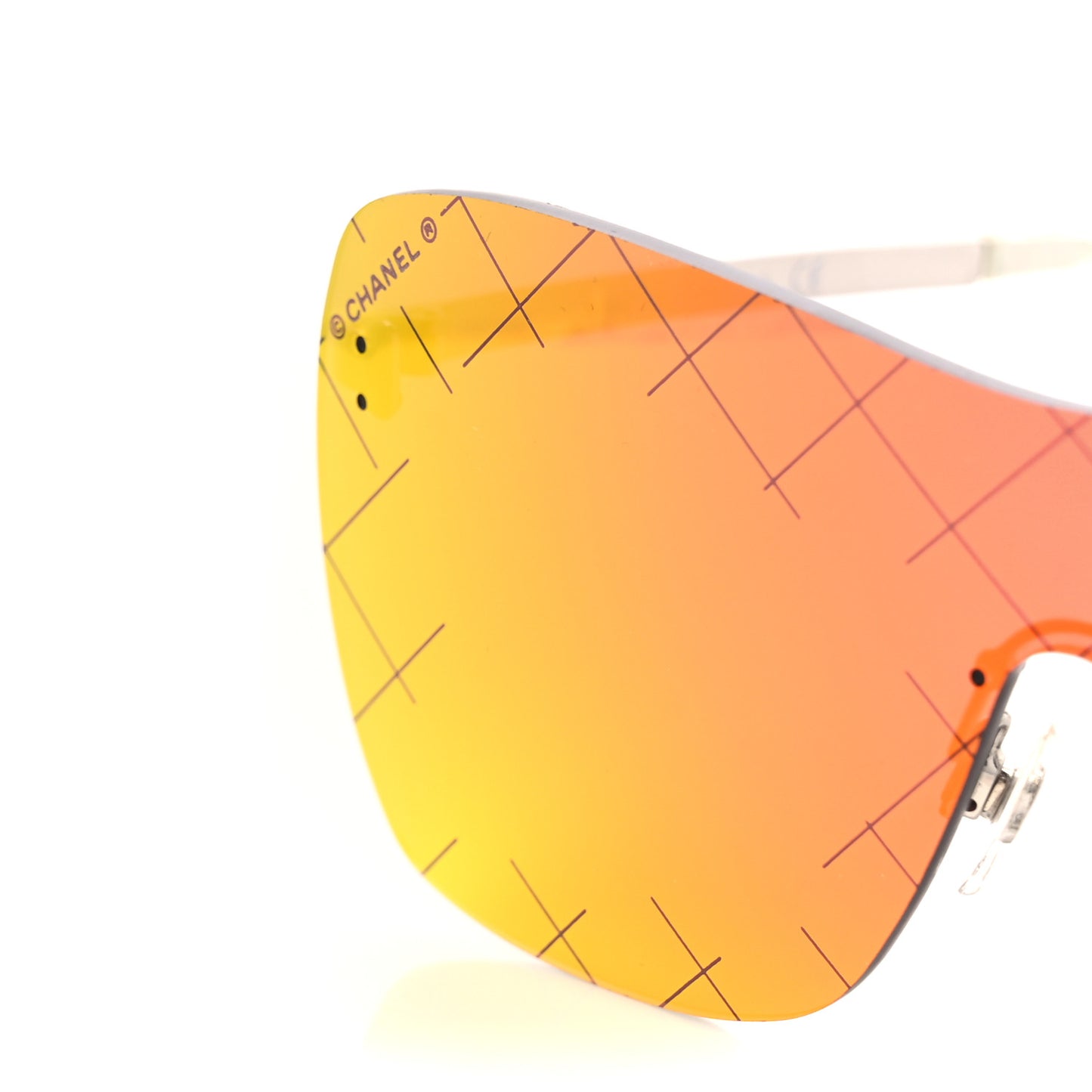 Shield Runway Sunglasses 4215 Silver Red