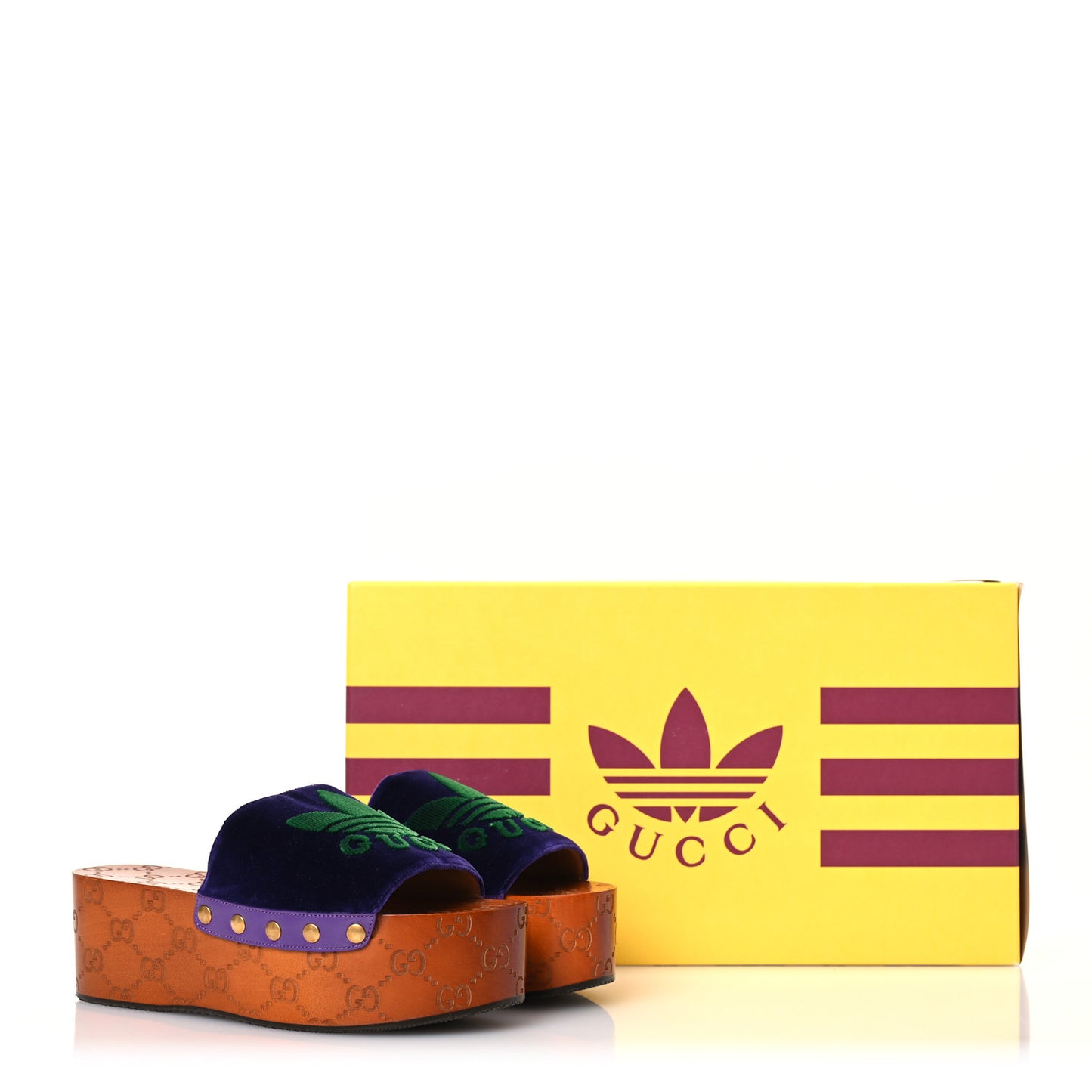 X ADIDAS Soft Velvet Malaga Kid Womens Platform Sandals 36.5  Iris Extreme