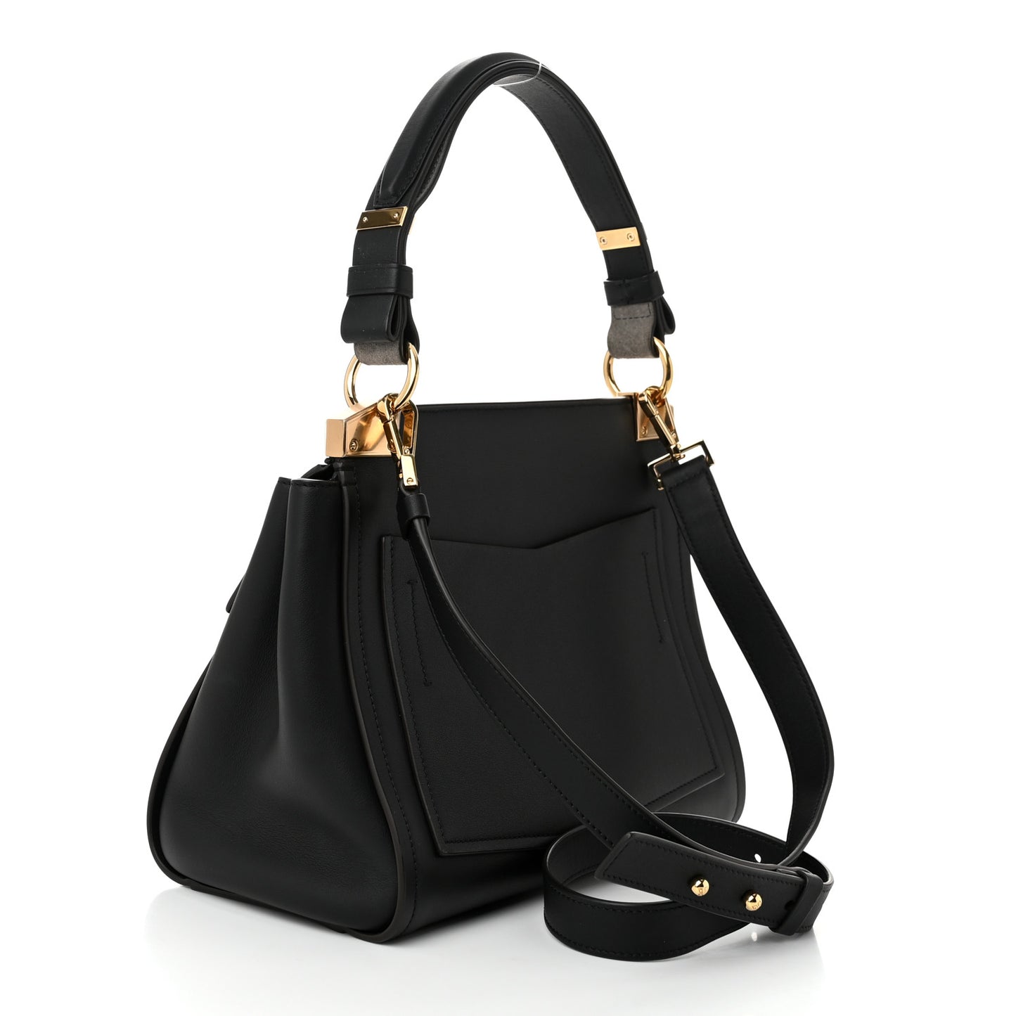 Calfskin Small Mystic Shoulder Bag Black