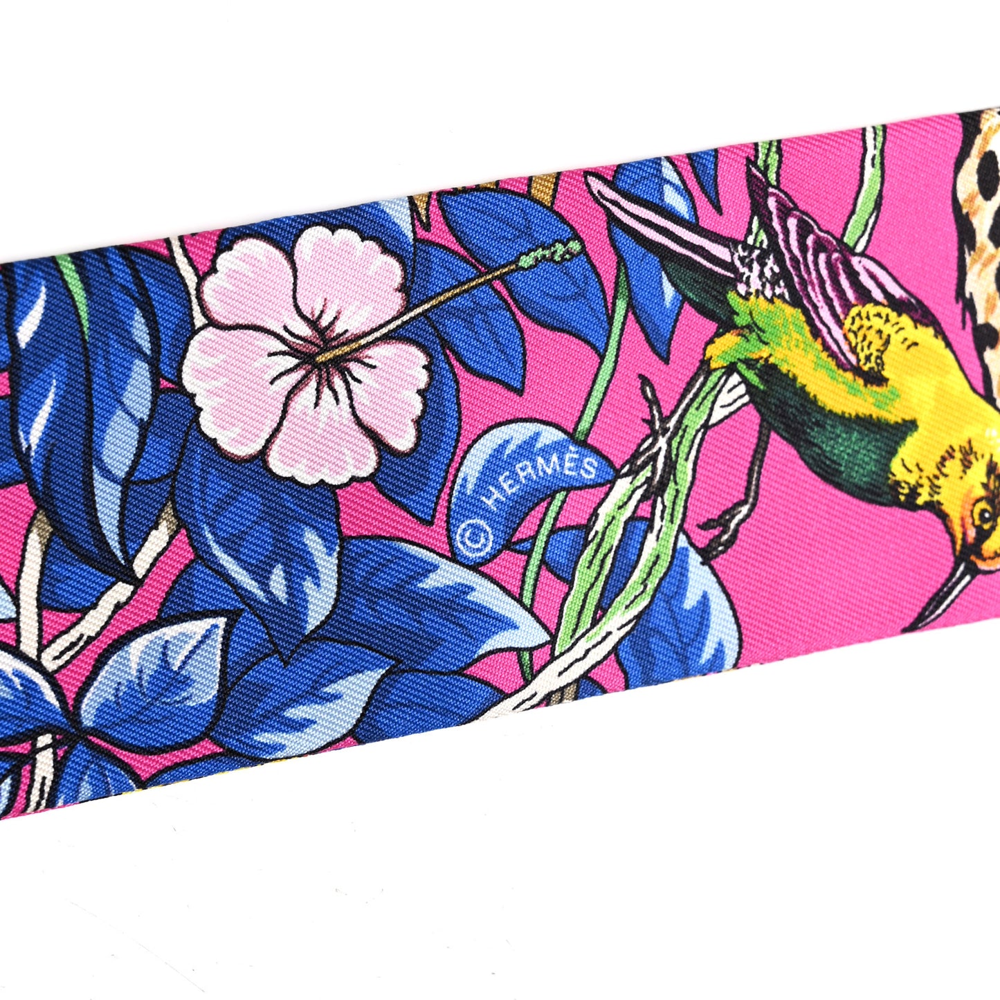 Silk Jungle Love Love Twilly Rose Vif Bleu Roy