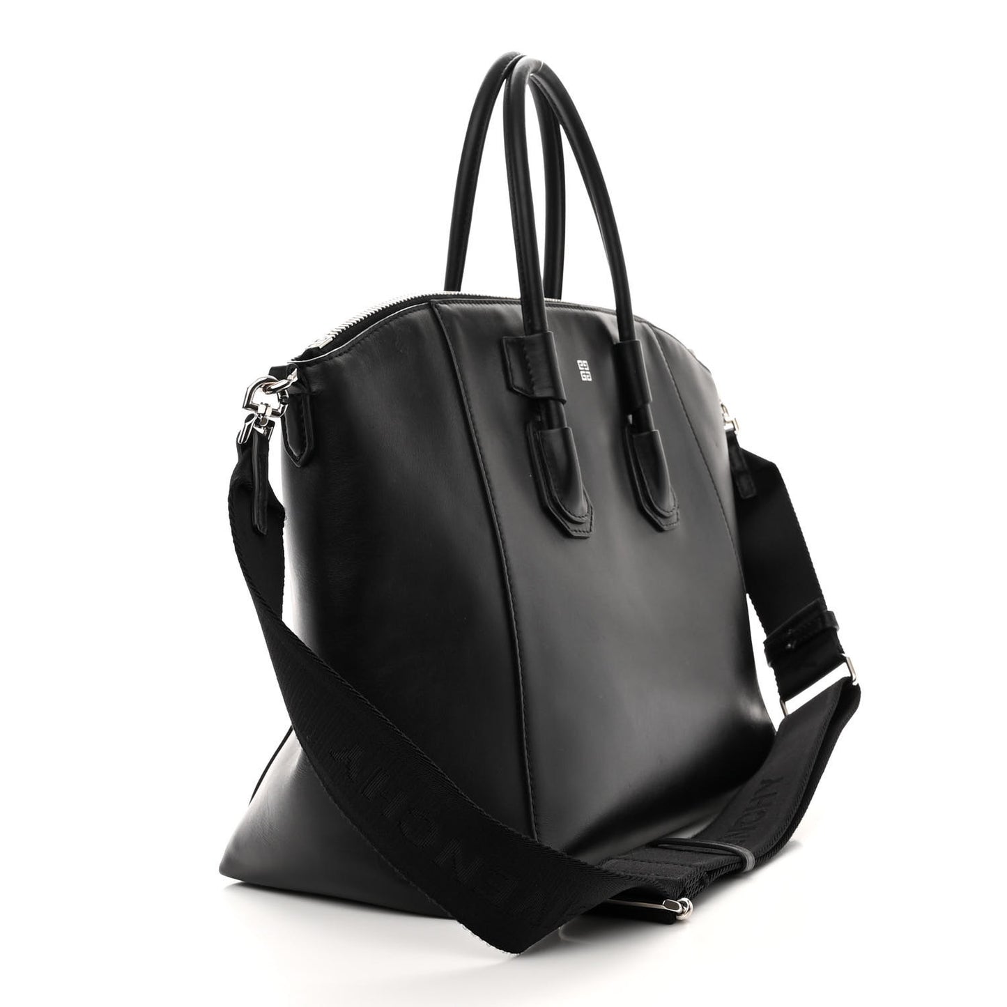 Box Calfskin Small Antigona Sport Top Handle Bag Black