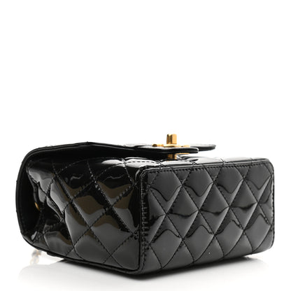 Chanel Patent Calfskin Quilted Mini Square Flap Black 10 of 11