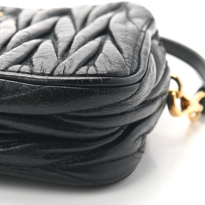 Miu Miu Nappa Matelasse Double Zip Wristlet Black 5 of 10