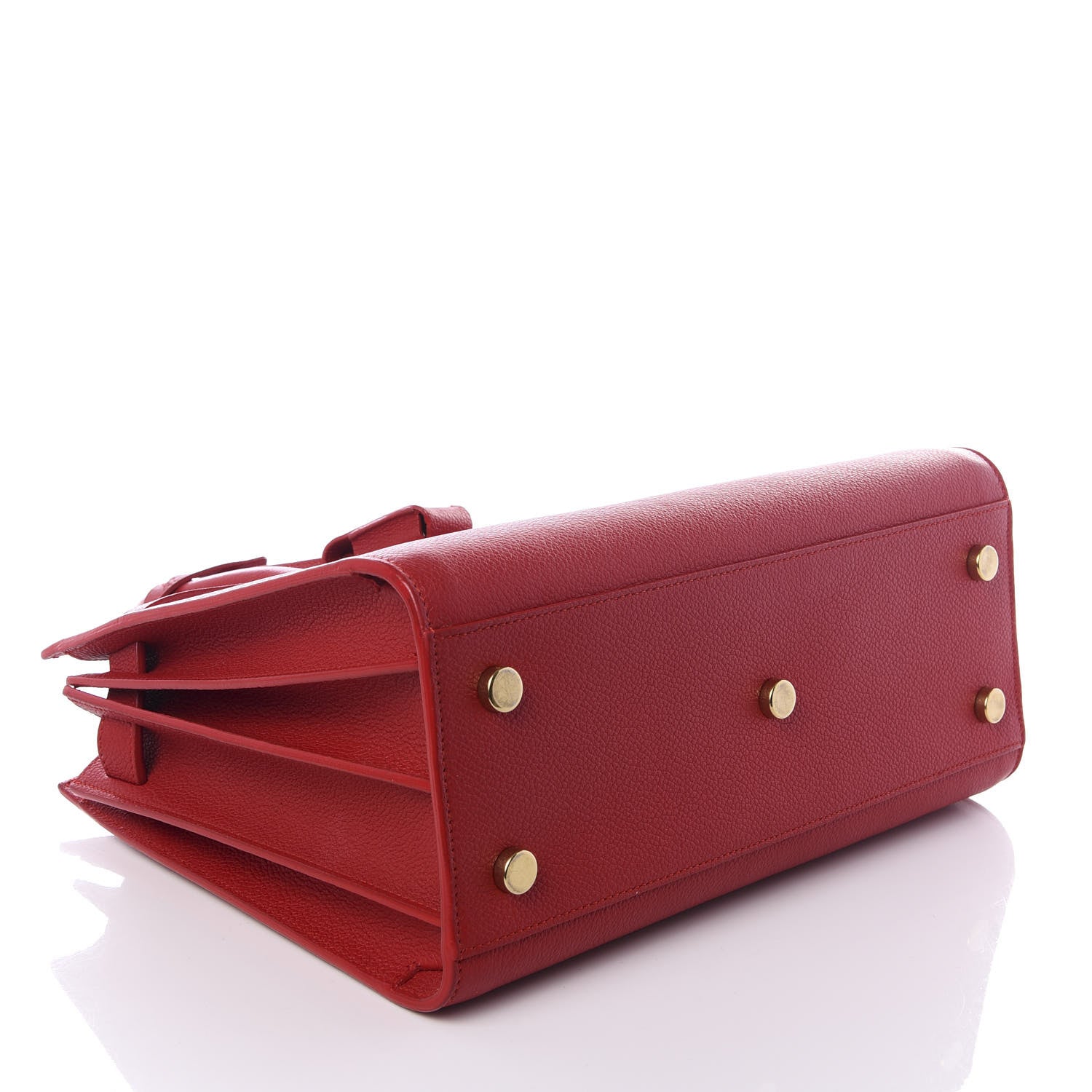 Saint Laurent Grained Calfskin Baby Sac De Jour Lipstick Red 3 of 8