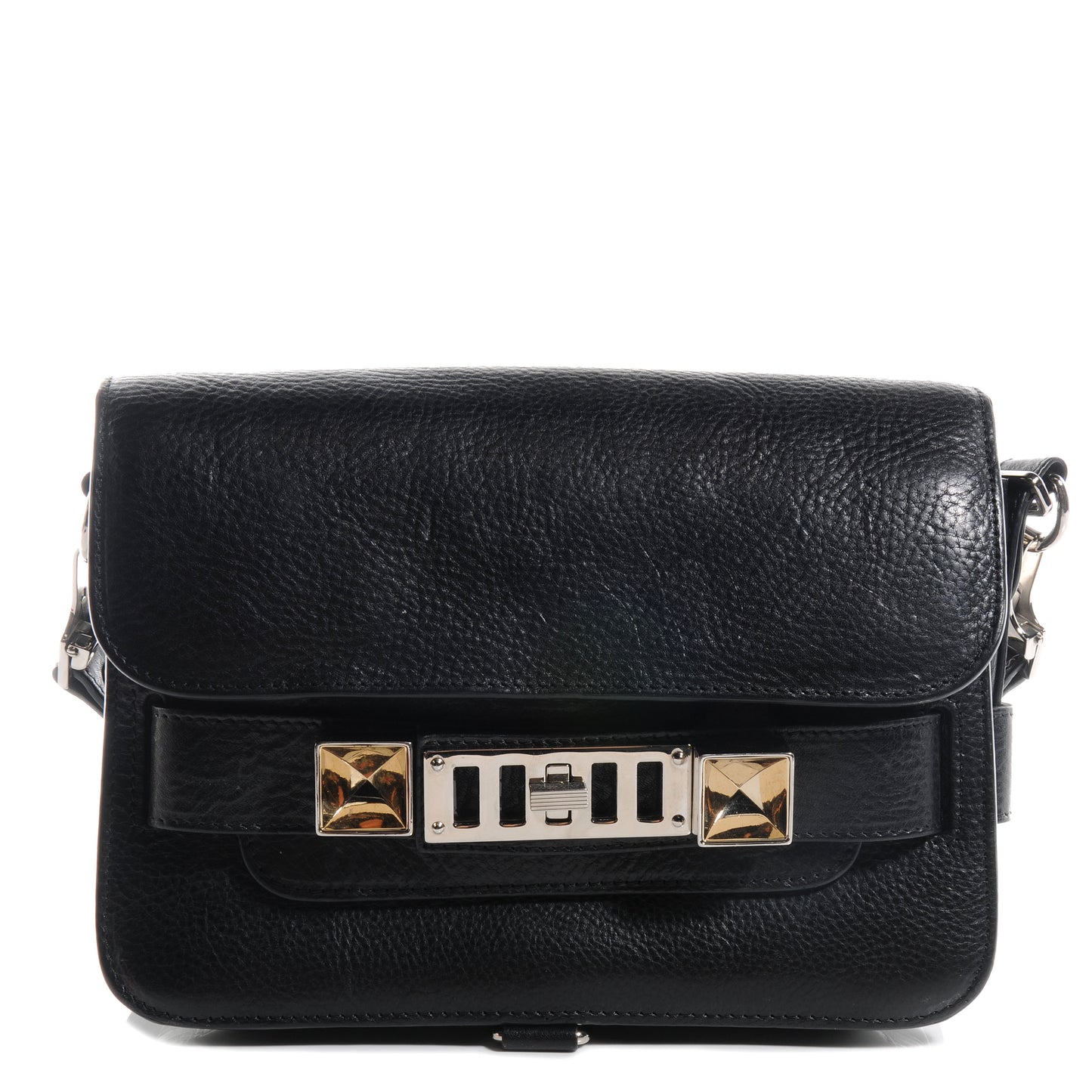 Leather Mini PS11 Classic Shoulder Bag Black
