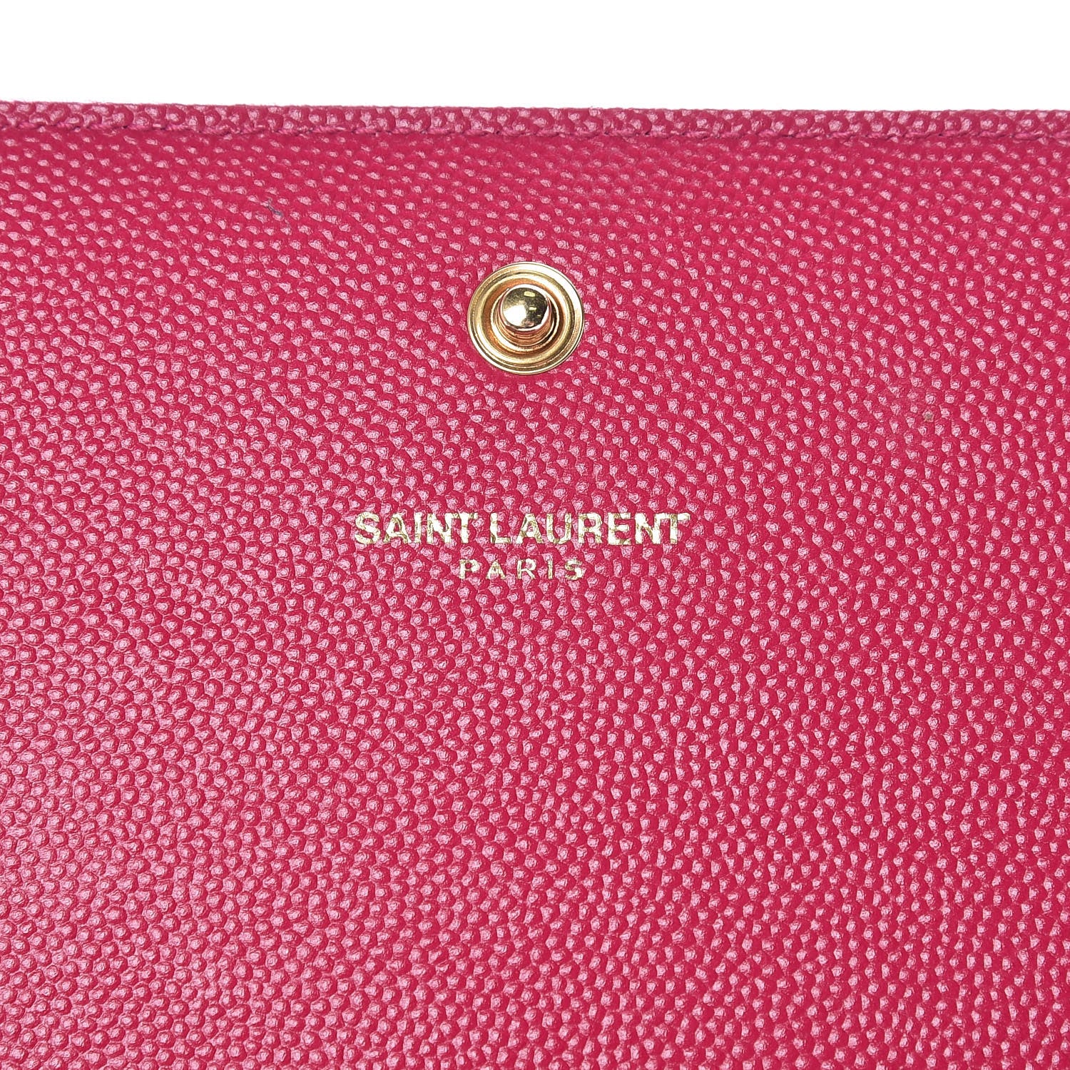 Saint Laurent Grain De Poudre Monogram Chain Wallet Bubblegum 6 of 10