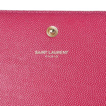 Saint Laurent Grain De Poudre Monogram Chain Wallet Bubblegum 6 of 10