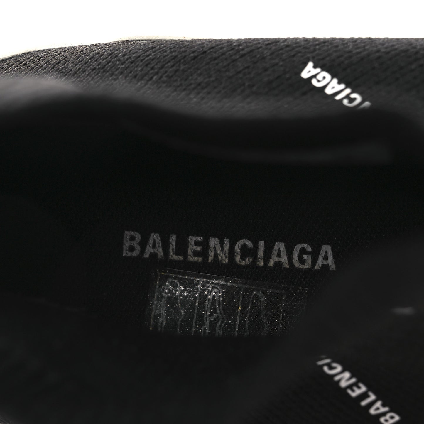 Neoprene Knit Allover Logo Bi-Color Sole Womens Speed Sneakers 35 Black White