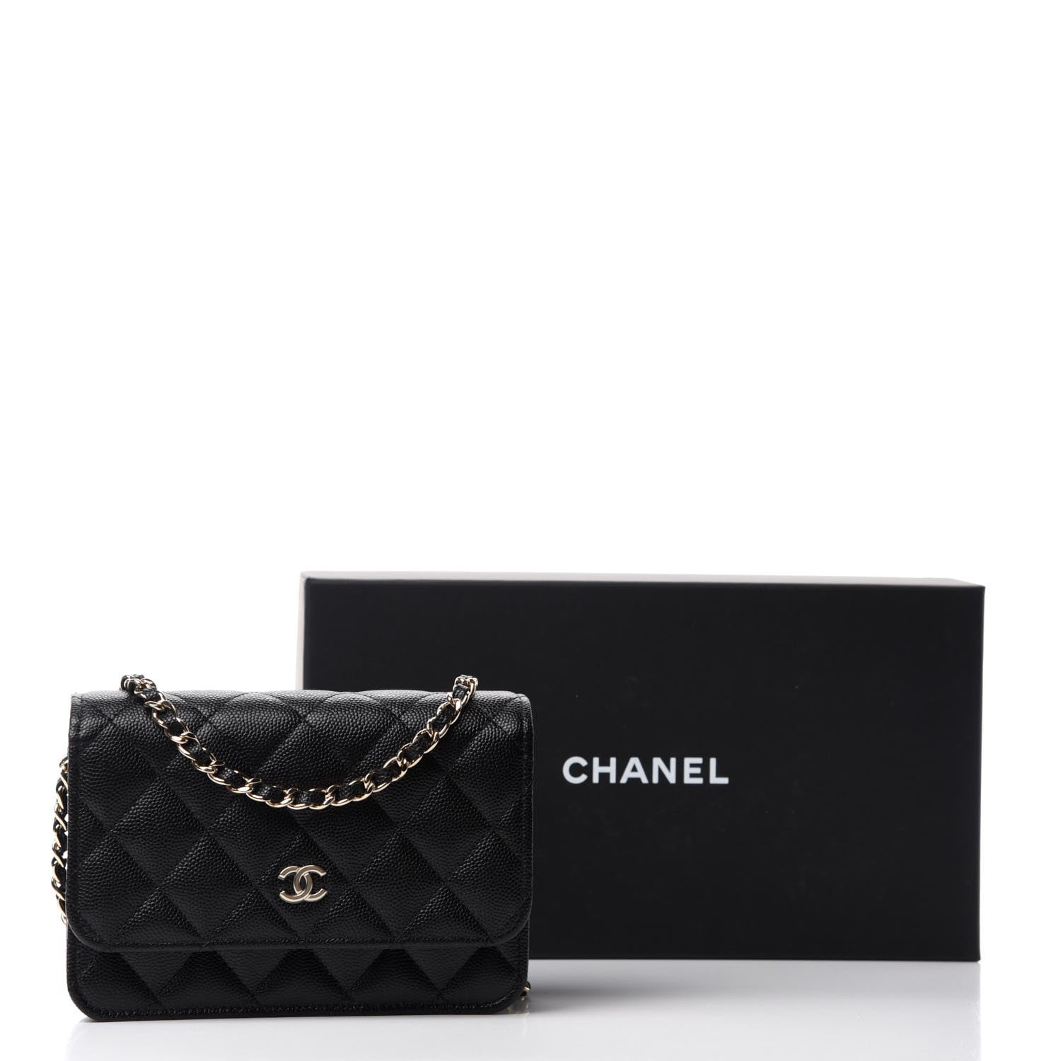 Chanel Caviar Quilted Mini Wallet On Chain WOC Black 11 of 11