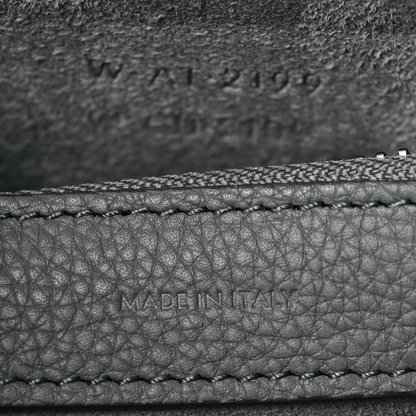 Baby Drummed Calfskin Micro Luggage Kohl