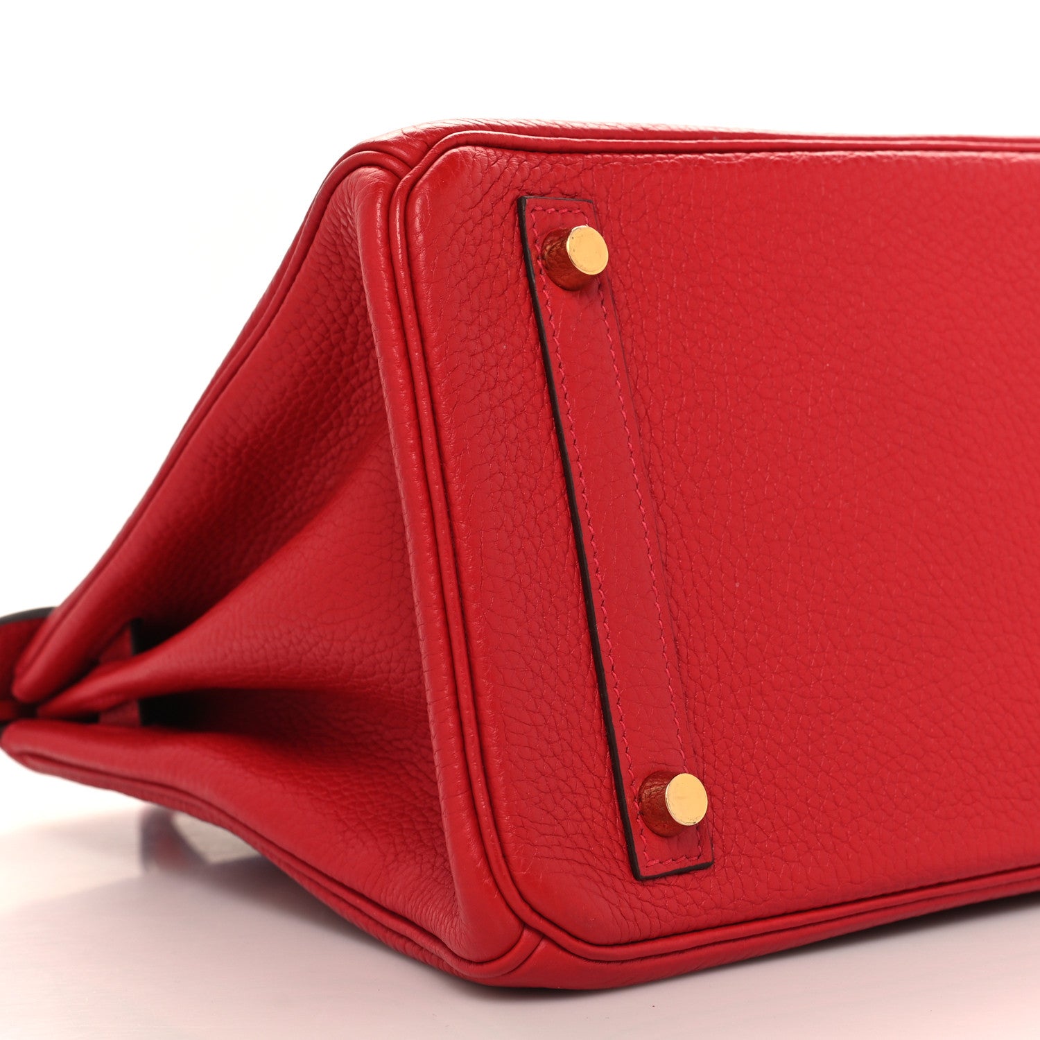 Hermes Taurillon Clemence Birkin 30 Rouge Casaque 9 of 10