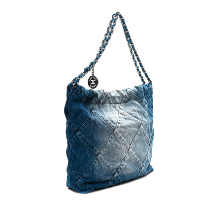 Chanel Denim Quilted Small Chanel 22 Blue 4 of 11