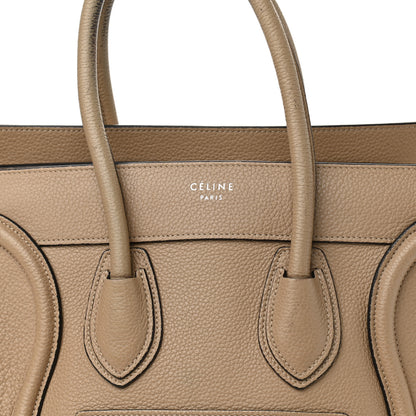 Celine Drummed Calfskin Micro Luggage Dune 7 of 23