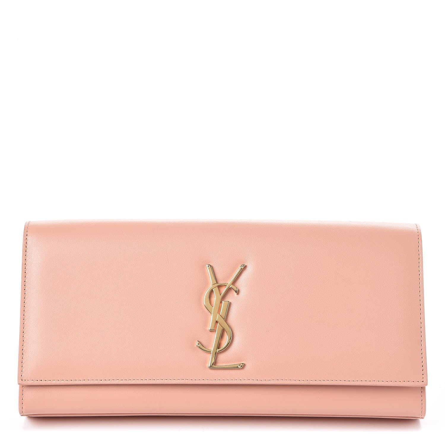 Saint Laurent Smooth Calfskin Classic Monogram Clutch Blush 1 of 8