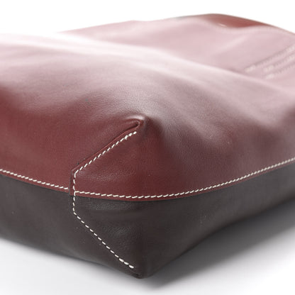 Hermes Veau Sikkim Swift Double Sens 30 Reversible Tote Ebene Rouge H Brique Prune 15 of 21