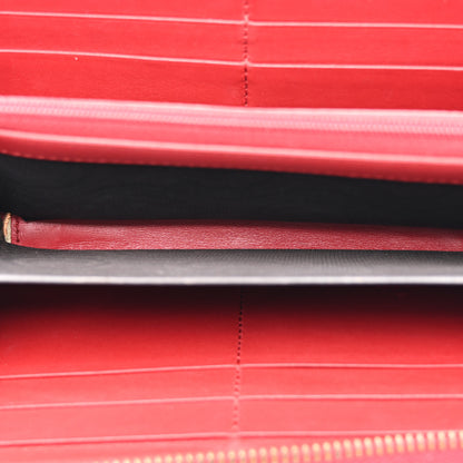 Gucci Calfskin Matelasse GG Marmont Zip Around Wallet Hibiscus Red 5 of 12