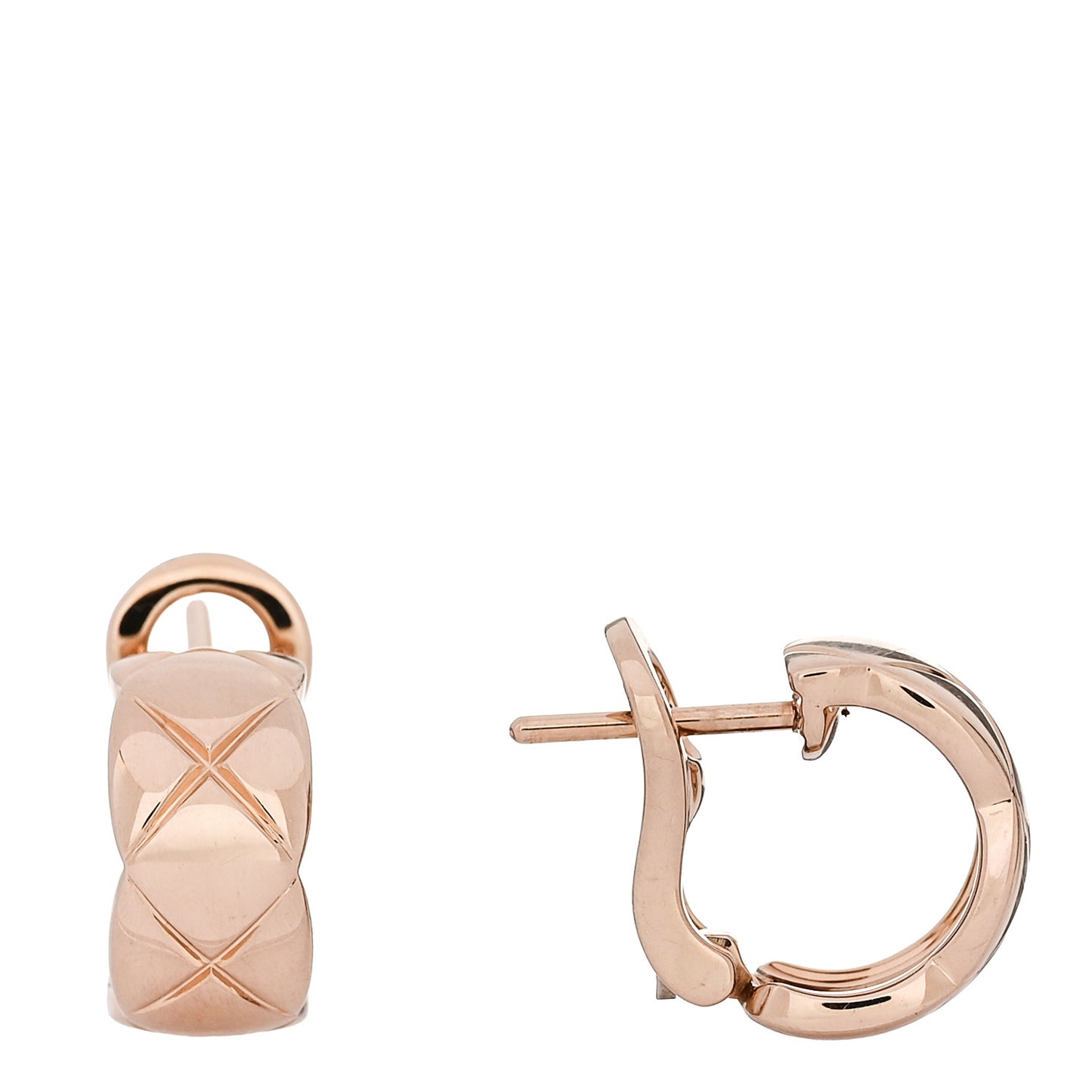 18K Beige Gold Coco Crush Hoop Earrings