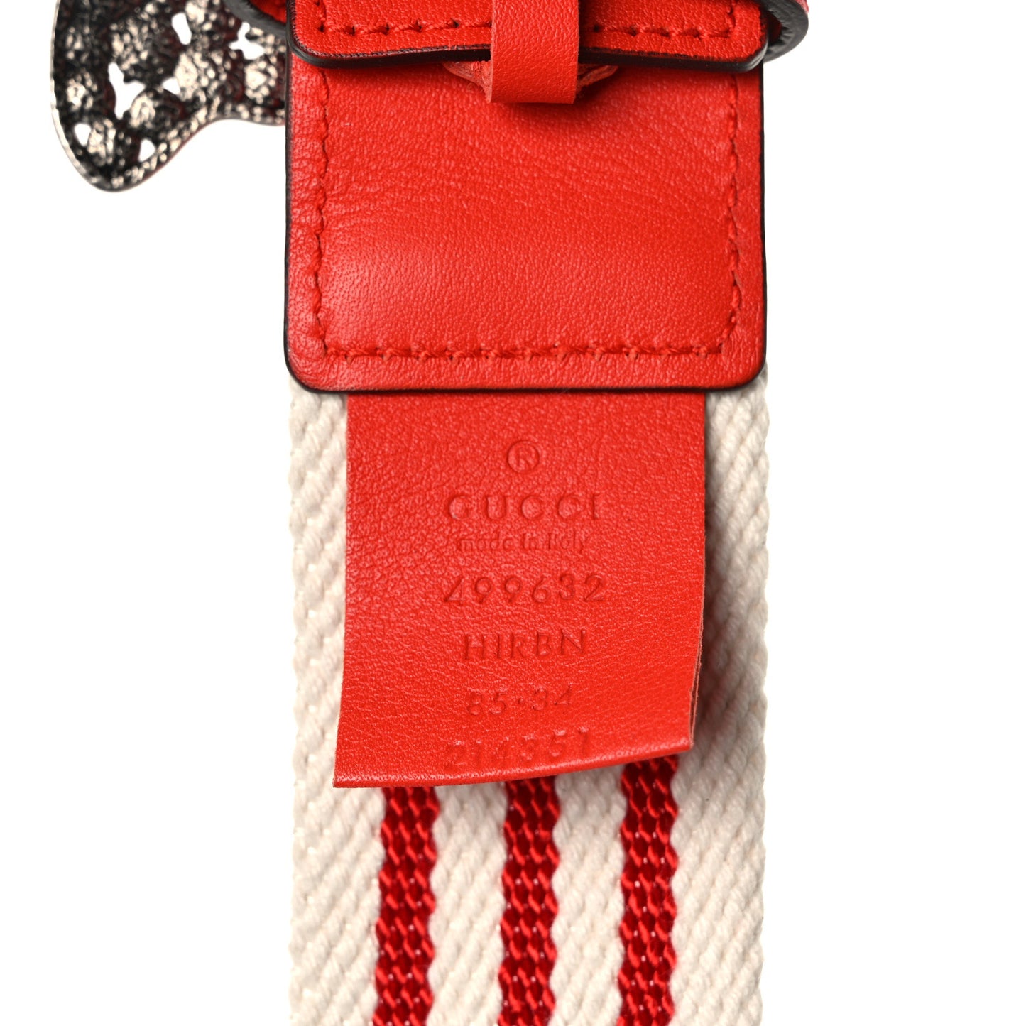 Crystal Butterfly Belt 85 34 White Red