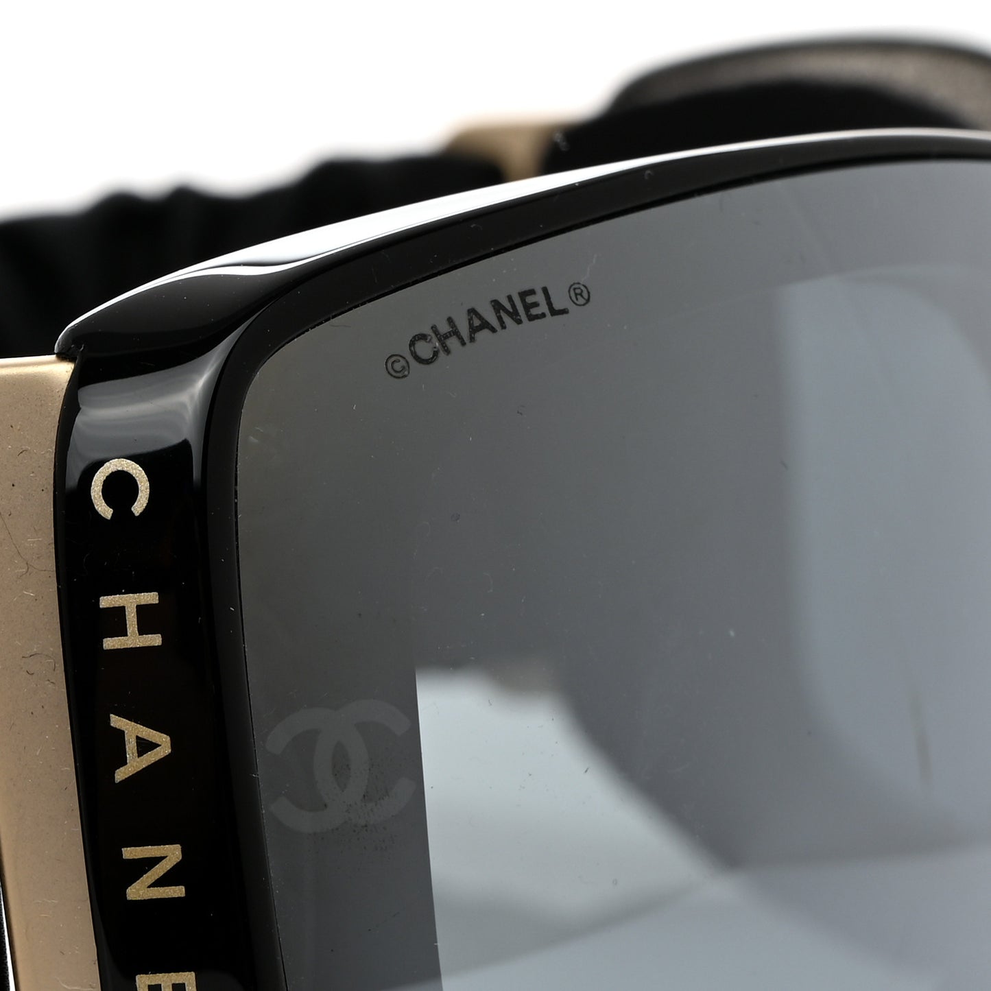 Crystal Acetate Technical Satin Shield Sunglasses Black